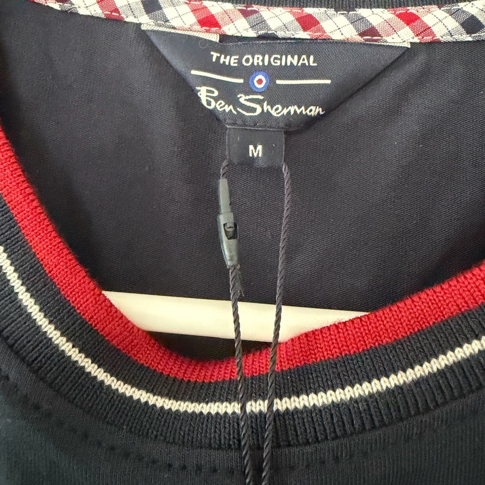 Ben Sherman Navy Short-Sleeve Pocket Tee with Red Trim - Picture 4 of 5